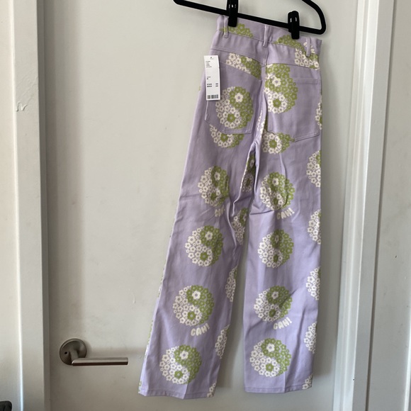 LISA SAYS GAH Uo Exclusive Printed Robyn Jean In Lavender Retro ^0's - Picture 4 of 7